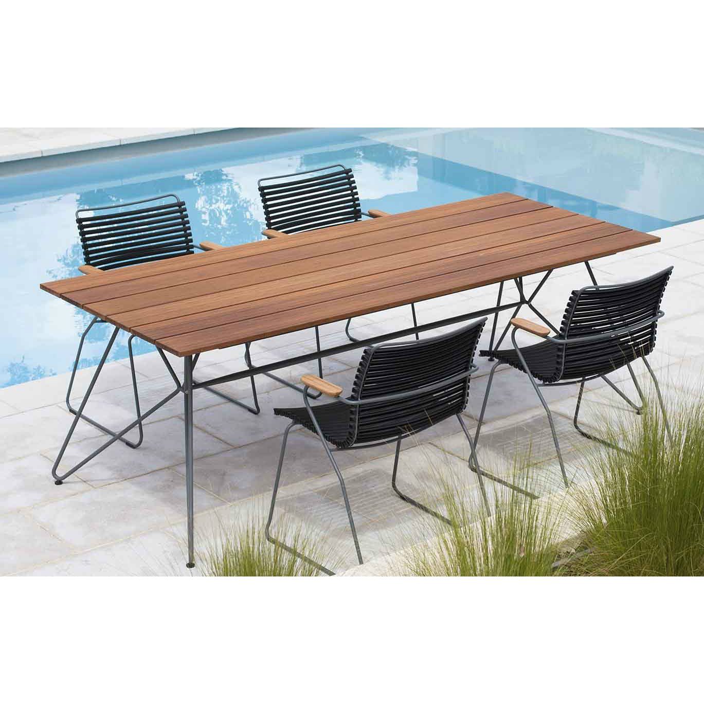 Houe Gartenmöbel-Set mit Tisch 160 x 89 cm "Sketch" und Stapelsesseln "Click"