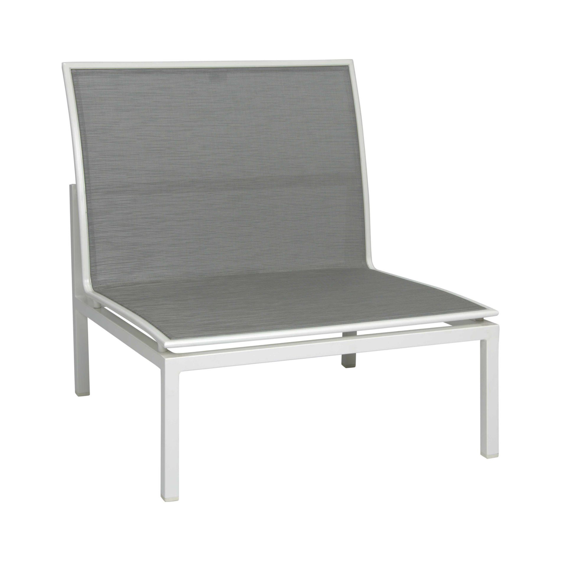 Stern "Skelby" Mittelelement, Gestell Aluminium weiß, Textilenbezug silber