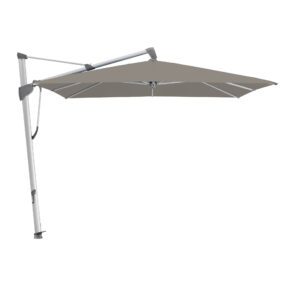 Glatz "Sombrano®S+", Sonnenschirm, Gestell Aluminium natureloxiert, eckig, Dessin 461 - Taupe (© by GLATZ AG, Schweiz)