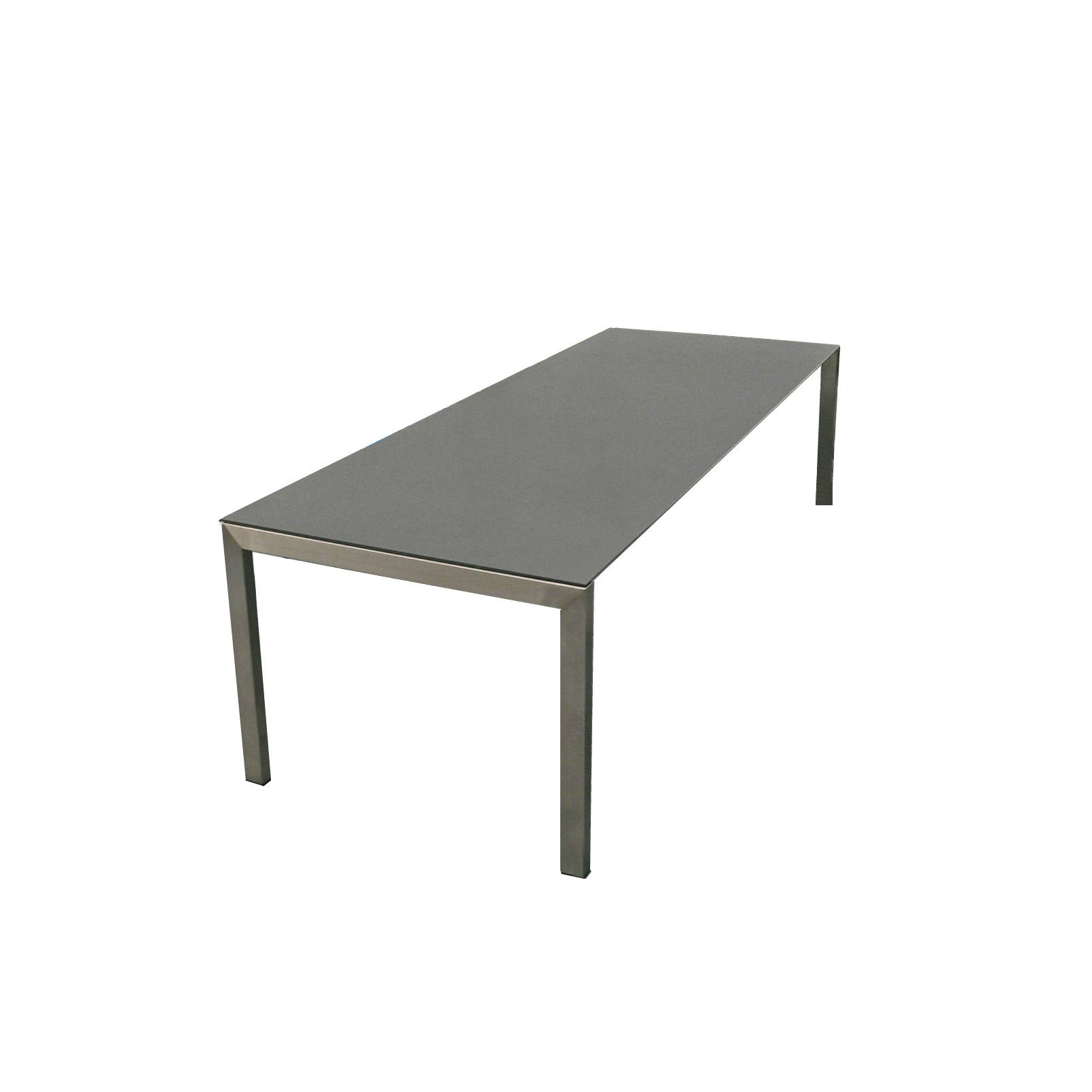 SIT Mobilia Gartentisch "Ventura", Gestell Edelstahl, Tischplatte Keramik Beton dunkel