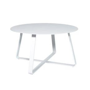 Jati&Kebon "Elko" Beistelltisch, Aluminium weiß, ∅ 90 cm