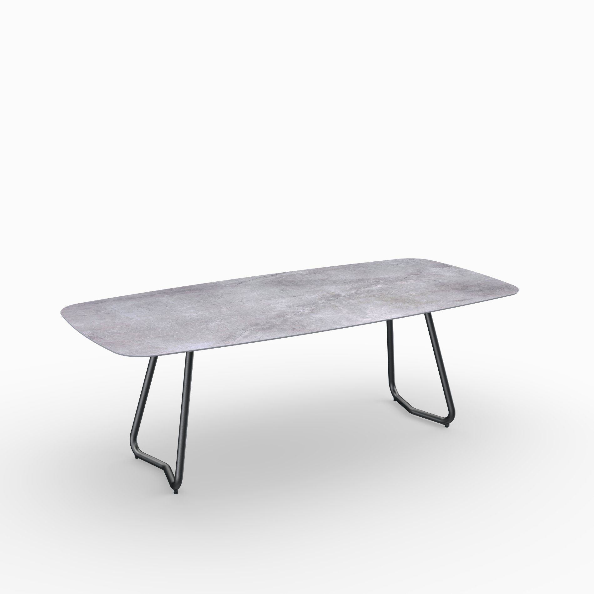 SIT Mobilia Gartentisch "Jura-Delemont", Gestell Stahl anthrazit lackiert, Tischplatte Dekton Soke, 220x100 cm