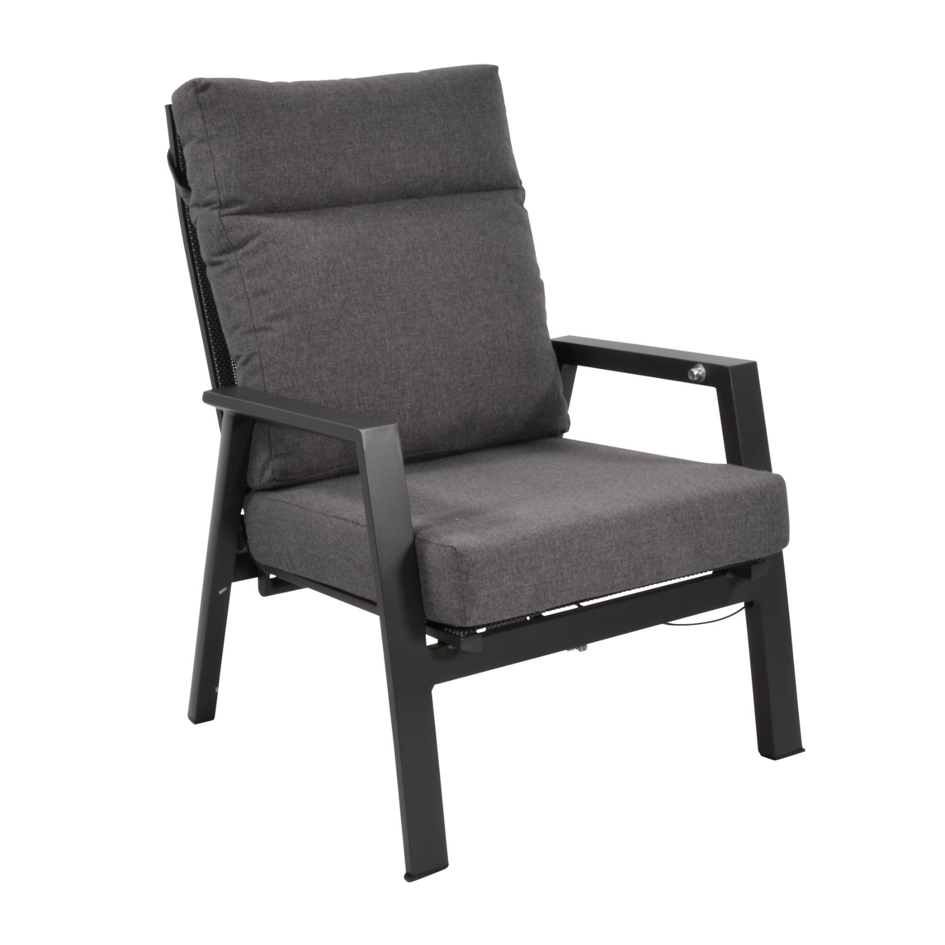 Lesli Living Loungesessel "Ohio", Gestell Alu anthrazit, Kissenset anthrazit