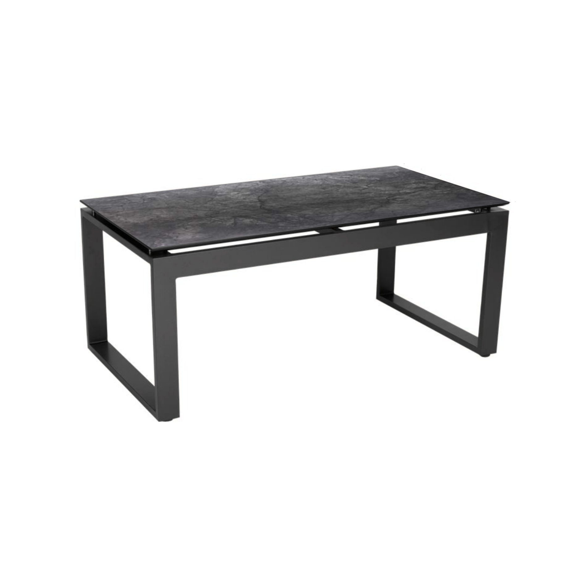 Stern "Allround" Beistelltisch, Gestell Aluminium anthrazit, Tischplatte HPL dark marble