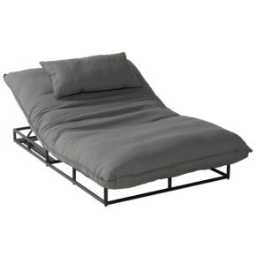 Hartman "Emma" Daybed, Gestell Aluminium schwarz, Sunbrella Mid Grey
