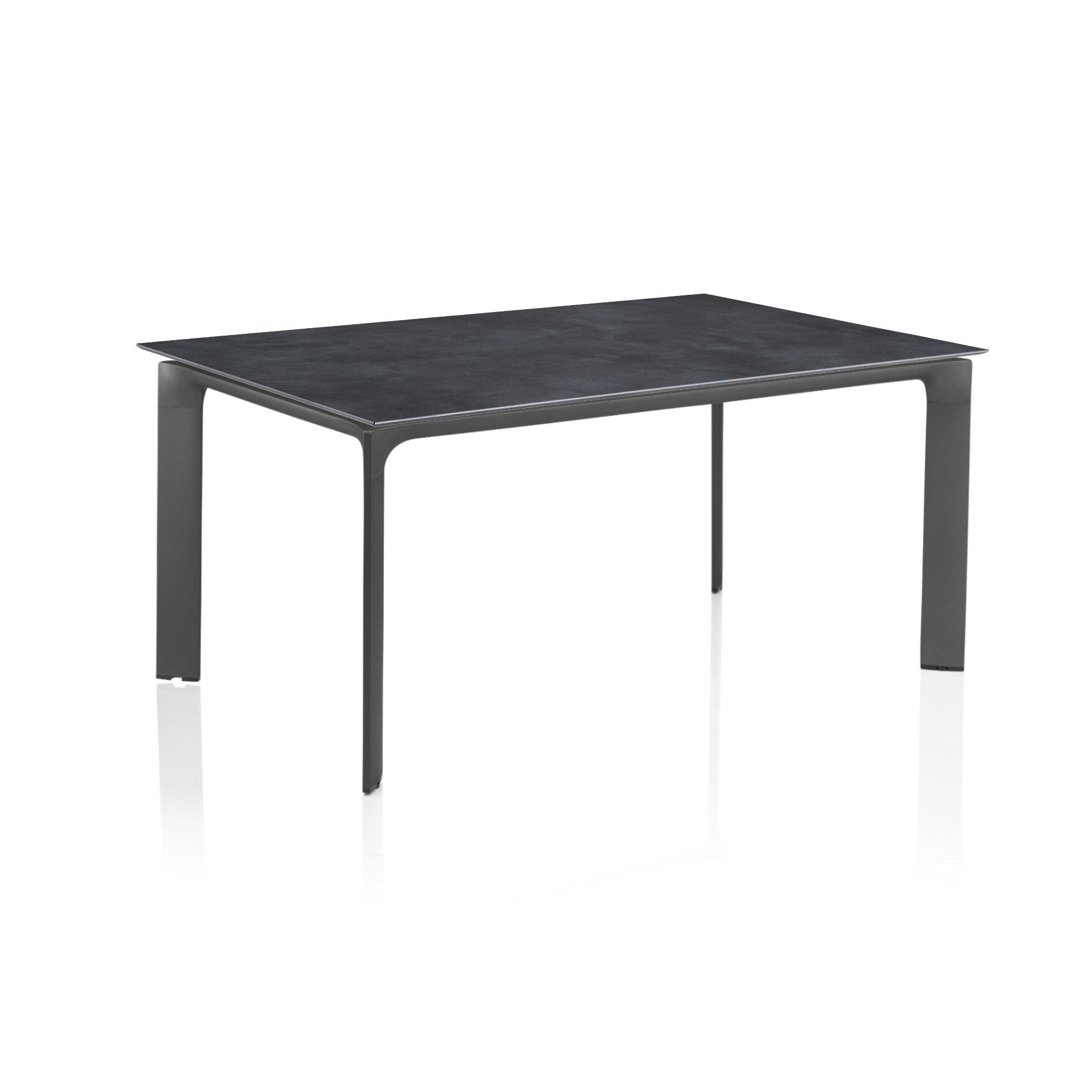 Kettler "Diamond" Gartentisch, Gestell Aluminium anthrazit, Tischplatte nur beispielhaft