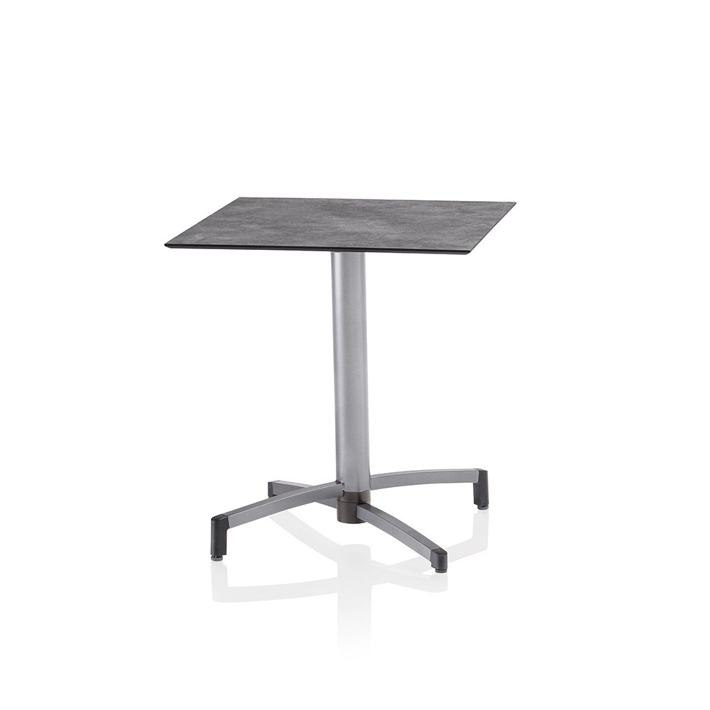Kettler "Tube" Klapptisch, Gestell Aluminium silber, Tischplatte HPL anthrazit