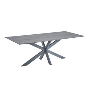 CASA DOMA "Alcamo" Gartentisch, Gestell Edelstahl anthrazit, Tischplatte HPL Chromix anthrazit