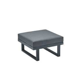 CASA DOMA "Aragona" Loungemodul 1-Sitzer, Hocker, Höhe 33/43 cm, Gestell Alu anthrazit, Sitzkissen Tuvatextil® Panama grafito