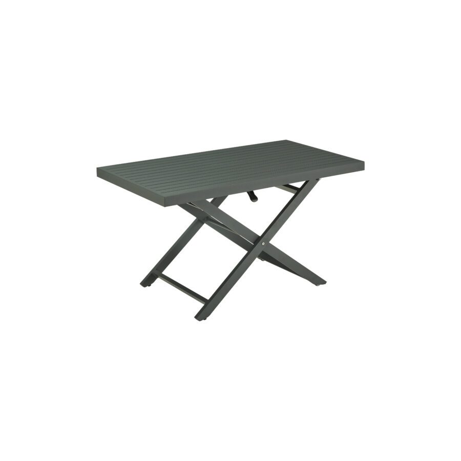 Liadomo"Scapoli" Loungetisch höhenverstellbar, 120x70 cm, Höhe 40–68 cm, Aluminium anthrazit