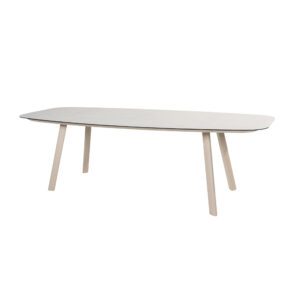 4Seasons Outdoor "Manolo" Gartentisch 240x103 cm, Gestell Aluminium latte, Tischplatte Keramik hellgrau