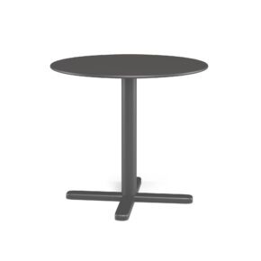 Emu "Darwin" Klapptisch Ø 80 cm, Gestell und Tischplatte Stahl eisen antik