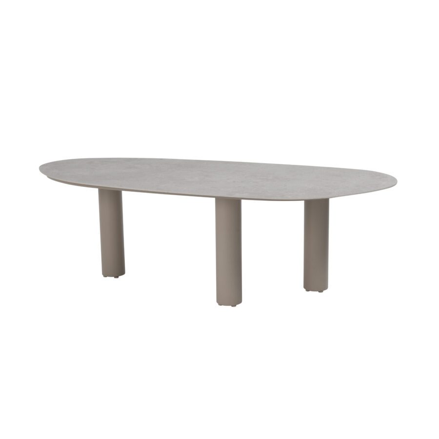 4Seasons Outdoor "Estate" Gartentisch 240×105 cm, Gestell Aluminium latte, Tischplatte Keramik grau