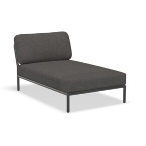 Houe "Level" Chaiselongue, Gestell Aluminium grau, Textilgewebe dark grey