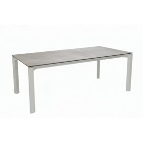 Stern Gartentisch Penta, Gestell Aluminium greige in 220x100cm, Tischplatte HPL Quartz